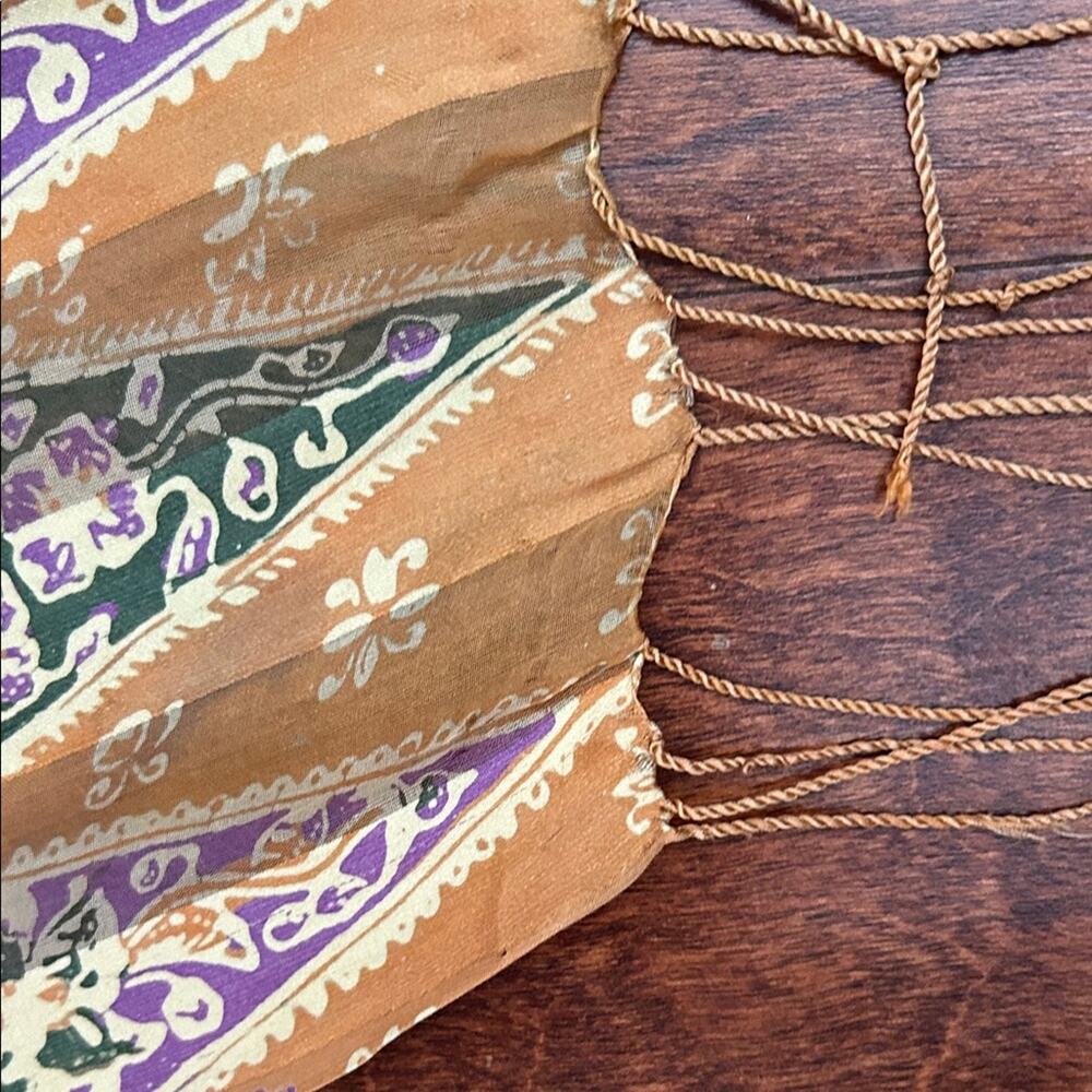 Oversized Bohemian Multicolor Patterned Silky Scarf - Picture 9 of 15